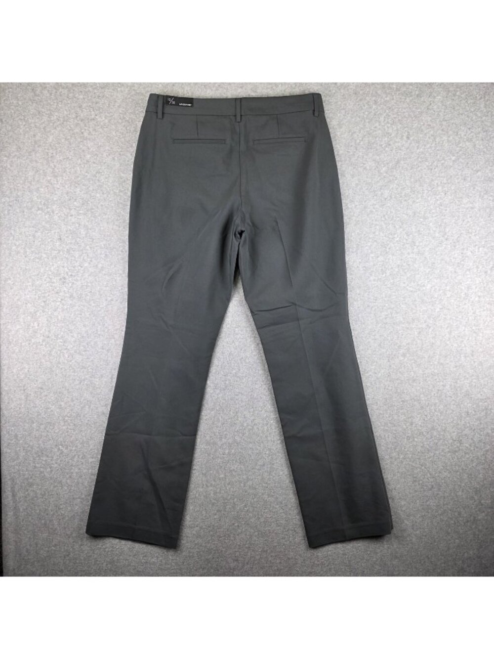 Liverpool Pants Womens 10 Gray Slim Straight Stretch Twill Pull On Dress Career